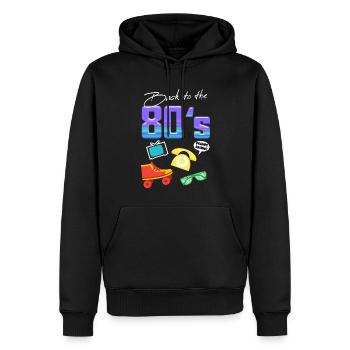 Années 80 Meilleurs Moments Cadeau Femme et Homme - Sweat à capuche Premium bio Homme - noir - Devant - Nico (187cm)