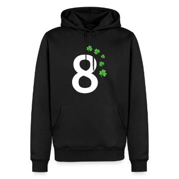 8 - Sweat à capuche Premium bio Homme - noir - Devant - Nico (187cm)
