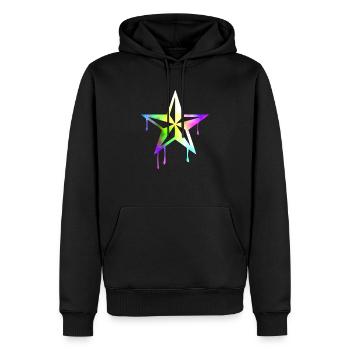 nautic_star_watercolor - Sweat à capuche Premium bio Homme - noir - Devant - Nico (187cm)