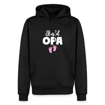 Bald Opa Mädchen Baby Großvater - Männer Premium Bio Hoodie - Schwarz - Vorne - Nico (187cm)