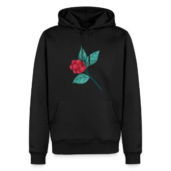 Zweig mit roten Beeren - Männer Premium Bio Hoodie - Schwarz - Vorne - Nico (187cm)