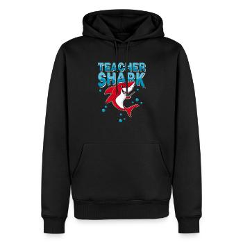 Lehrer Hai - Schule Schüler Unterricht Einschulung - Männer Premium Bio Hoodie - Schwarz - Vorne - Nico (187cm)