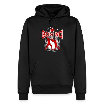 Boxe Boxeur Boxe Boxe Arts Martiaux Sports - Sweat à capuche Premium bio Homme - noir - Devant - Nico (187cm)