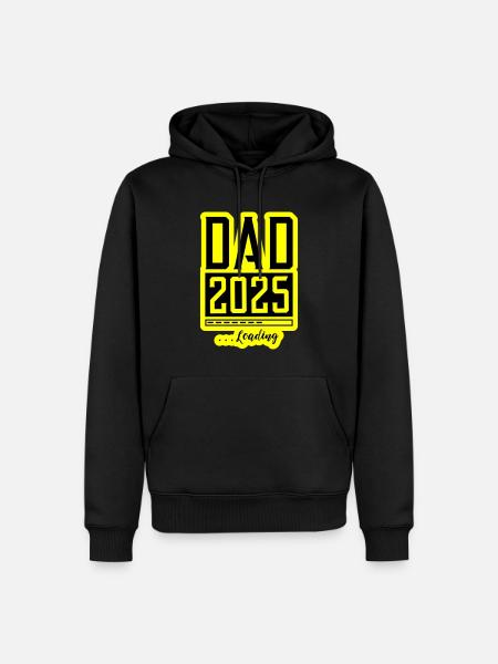 Dad 2025 Loading Papa - Men’s Premium Organic Hoodie - black