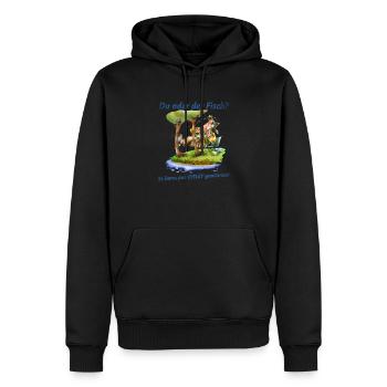 Es kann nur einer gewinnen - Männer Premium Bio Hoodie - Schwarz - Vorne - Nico (187cm)