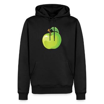 Apple - Men’s Premium Organic Hoodie - black - Front - Nico (187cm)