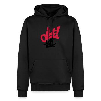 toto olle - Sweat à capuche Premium bio Homme - noir - Devant - Nico (187cm)