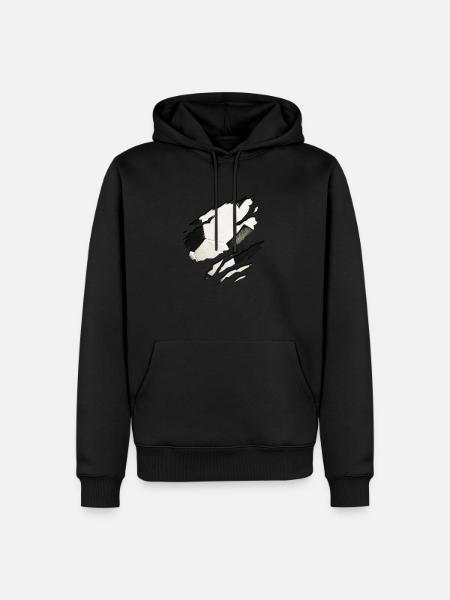 deutschland fussball - Männer Premium Bio Hoodie - Schwarz