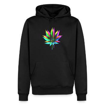 colorful HANF - Männer Premium Bio Hoodie - Schwarz - Vorne - Nico (187cm)