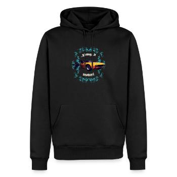 Vintage - Mangusta - Männer Premium Bio Hoodie - Schwarz - Vorne - Nico (187cm)