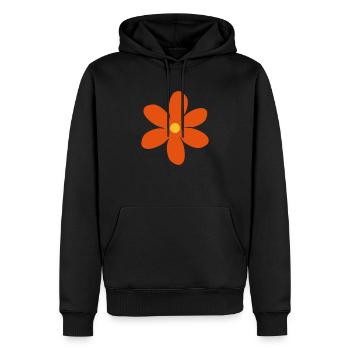flower - Men’s Premium Organic Hoodie - black - Front - Nico (187cm)