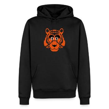 Tiger Zeichnung lustige Tiere 511 - Männer Premium Bio Hoodie - Schwarz - Vorne - Nico (187cm)