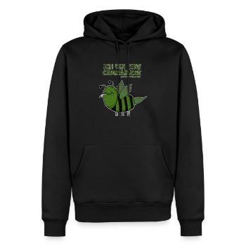 Cannabiene MP - Männer Premium Bio Hoodie - Schwarz - Vorne - Nico (187cm)