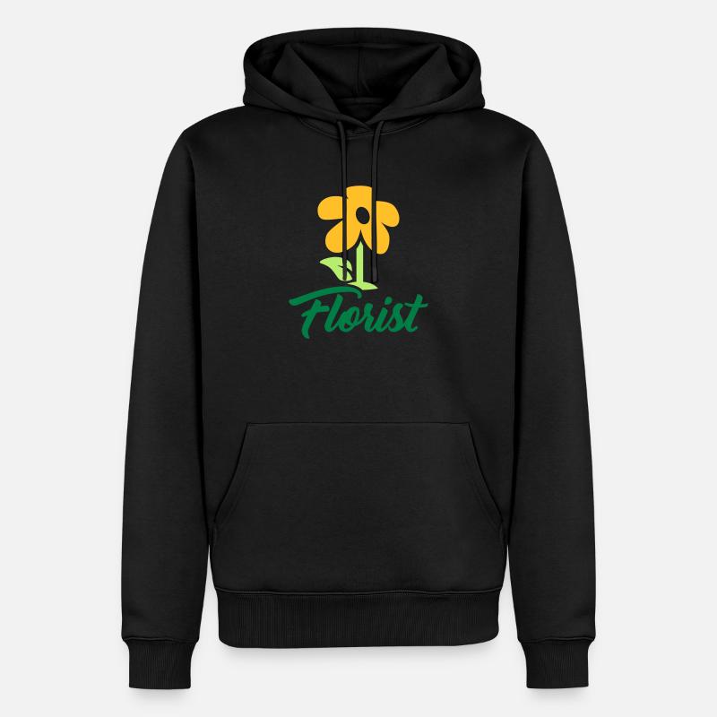 Fleuriste - Sweat à capuche Premium bio Homme - noir