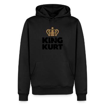 King kurt name thing crown - Men’s Premium Organic Hoodie - black - Front - Nico (187cm)