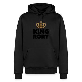 King rory name thing crown - Men’s Premium Organic Hoodie - black - Front - Nico (187cm)
