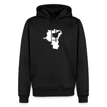 Canton of St Gallen - Men’s Premium Organic Hoodie - black - Front - Nico (187cm)