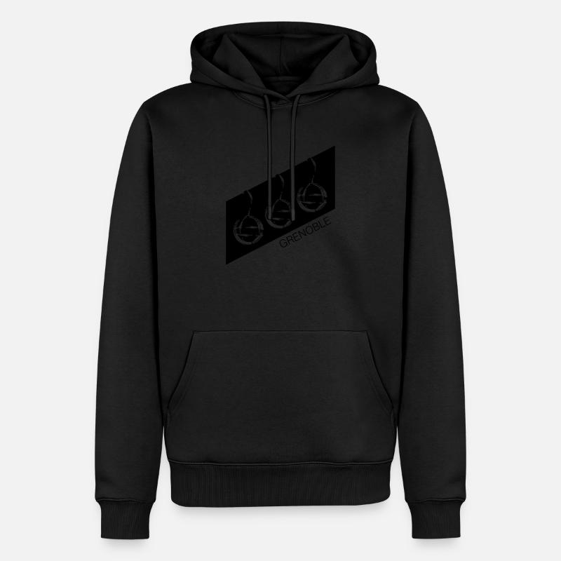 grenoble - Männer Premium Bio Hoodie - Schwarz
