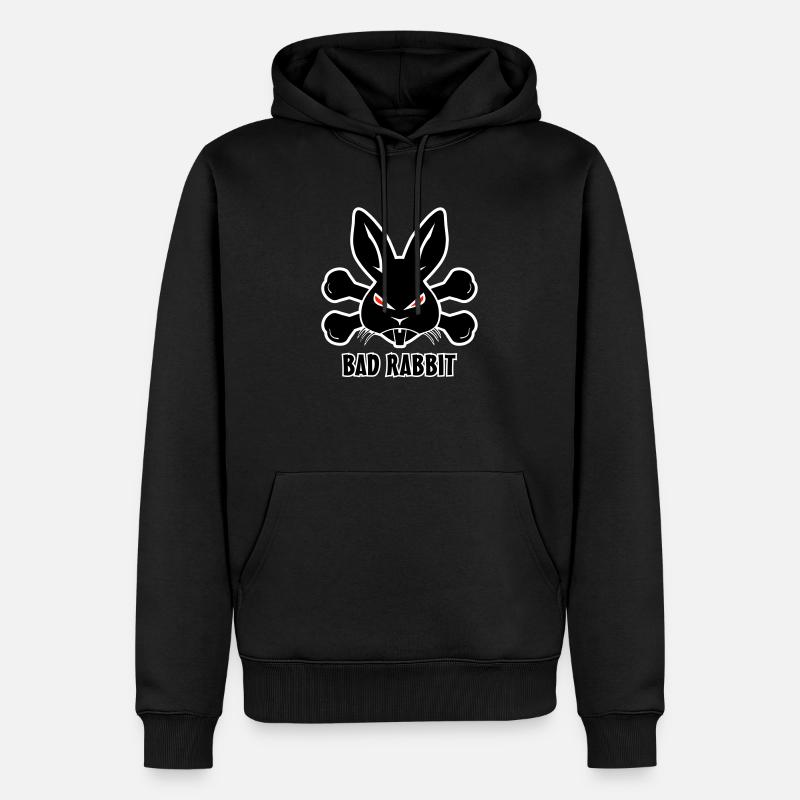 Bad Rabbit Lapin - Sweat à capuche Premium bio Homme - noir