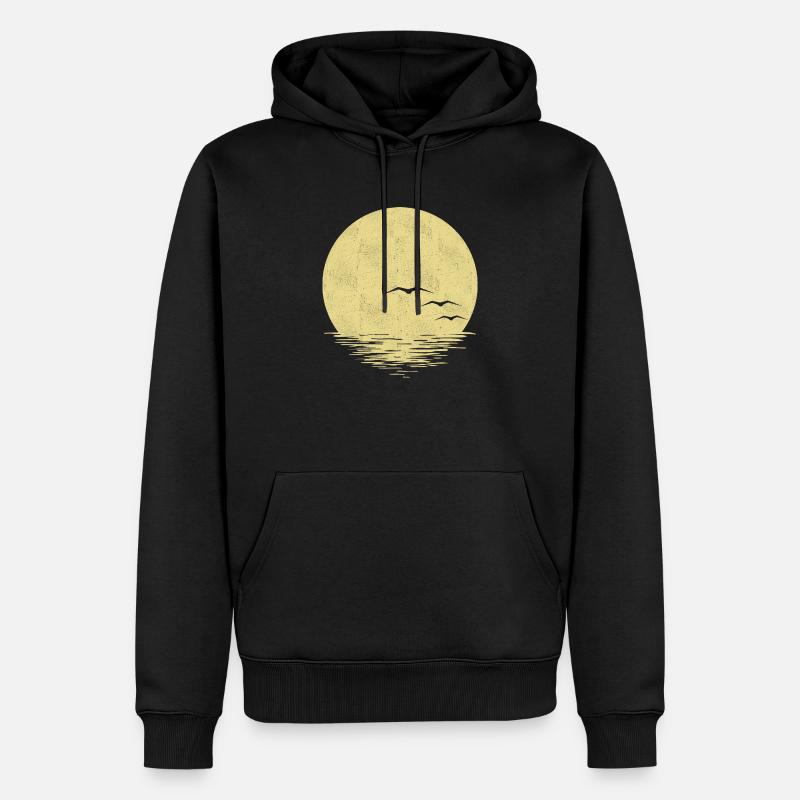 Coucher de soleil - Sweat à capuche Premium bio Homme - noir