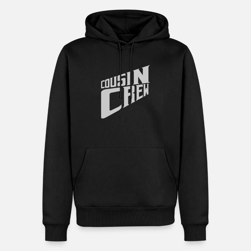 Logo Cousin Crew Équipe - Sweat à capuche Premium bio Homme - noir