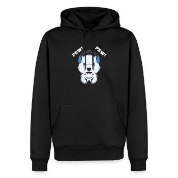 Pew Pew Pew Musikliebhaber Geschenk - Männer Premium Bio Hoodie - Schwarz - Vorne - Nico (187cm)