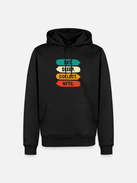 EAT SLEEP COLLECT NFT - Men’s Premium Organic Hoodie - black