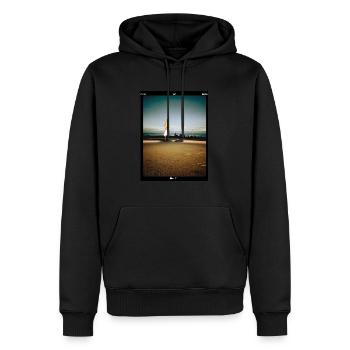 Dämmerung.Urban - Männer Premium Bio Hoodie - Schwarz - Vorne - Nico (187cm)