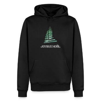 Merry Christmas , Frohe Weihnachte , Joyeux Noel - Männer Premium Bio Hoodie - Schwarz - Vorne - Nico (187cm)
