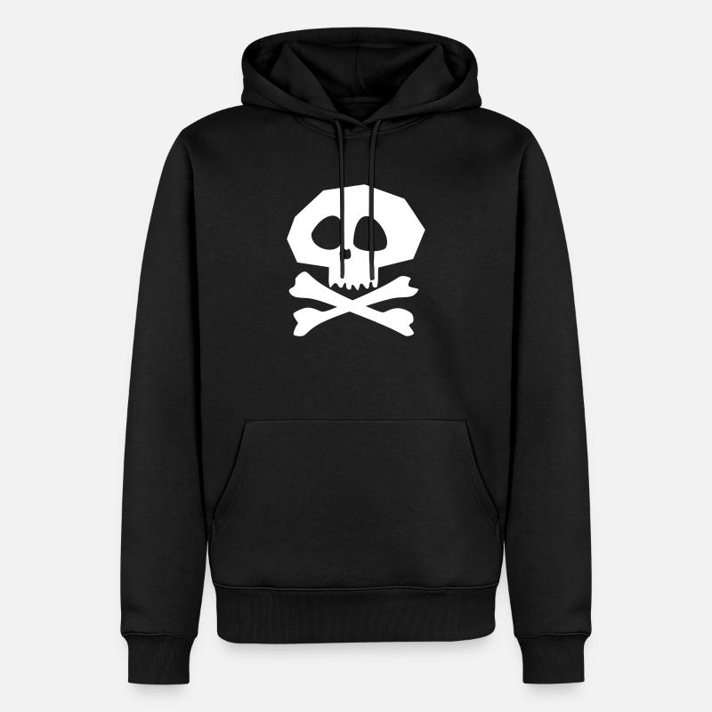 Crâne - Sweat à capuche Premium bio Homme - noir
