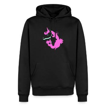 c est moi - Sweat à capuche Premium bio Homme - noir - Devant - Nico (187cm)