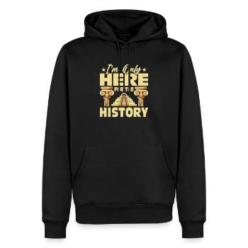 I'm Only Here For The History Education Teacher - Männer Premium Bio Hoodie - Schwarz - Vorne - Nico (187cm)