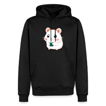 Mignon Cartoon Hamster Love Pet 3 - Sweat à capuche Premium bio Homme - noir - Devant - Nico (187cm)