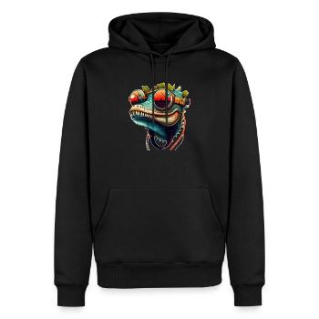Even a crocodile goes on holiday in summer - Men’s Premium Organic Hoodie - black - Front - Nico (187cm)