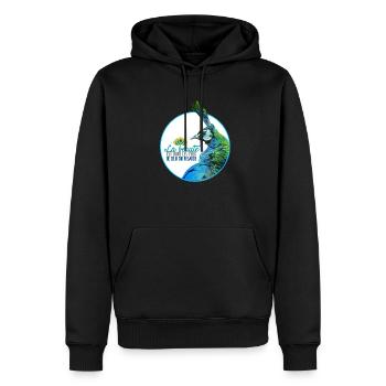 Paon - Sweat à capuche Premium bio Homme - noir - Devant - Nico (187cm)