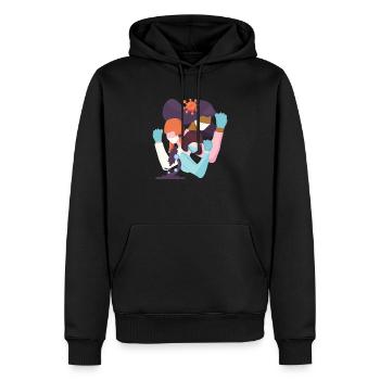 Feminist Doctors, Nurses and Scientists we can do - Men’s Premium Organic Hoodie - black - Front - Nico (187cm)
