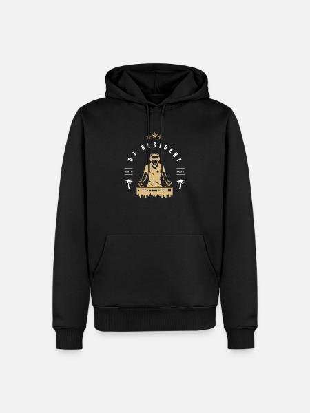 Stylisches Resident-DJ-Logo - Männer Premium Bio Hoodie - Schwarz