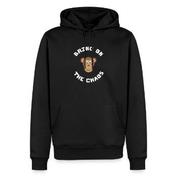 Monkey T shirt - Men’s Premium Organic Hoodie - black - Front - Nico (187cm)