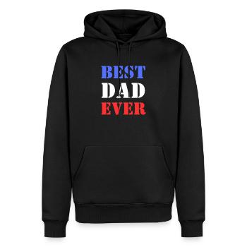 Der beste Vater aller Zeiten - Männer Premium Bio Hoodie - Schwarz - Vorne - Nico (187cm)