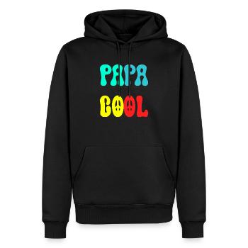 Papa Cool pour les meilleurs papa - Sweat à capuche Premium bio Homme - noir - Devant - Nico (187cm)