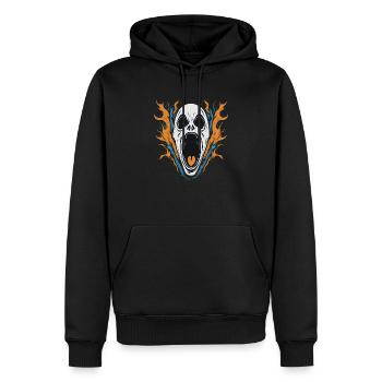 Scream Grusel Maske Halloween - Männer Premium Bio Hoodie - Schwarz - Vorne - Nico (187cm)