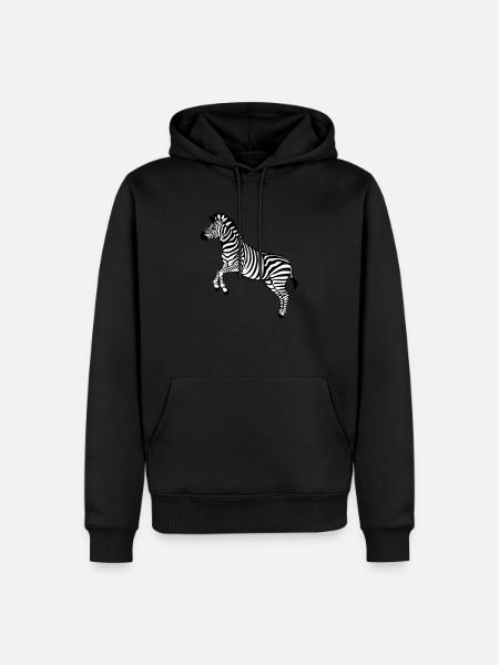 zebra Botswana Plains zebra - Men’s Premium Organic Hoodie - black