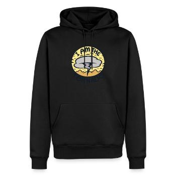 Ich bin der Tornado - Männer Premium Bio Hoodie - Schwarz - Vorne - Nico (187cm)