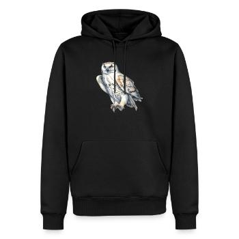 SnowyOwl 05 - Männer Premium Bio Hoodie - Schwarz - Vorne - Nico (187cm)