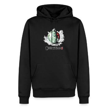 Christmas Kugel - Männer Premium Bio Hoodie - Schwarz - Vorne - Nico (187cm)