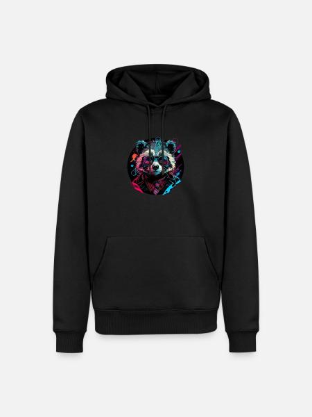 Waschbär Unternehmen - Männer Premium Bio Hoodie - Schwarz