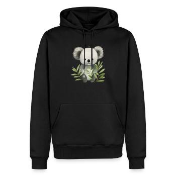 Cuddly Cub Charm: Baby Koala Tee - Men’s Premium Organic Hoodie - black - Front - Nico (187cm)