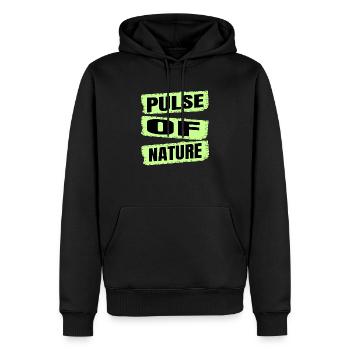 Geek Wild citation Wilderness Life Force - Sweat à capuche Premium bio Homme - noir - Devant - Nico (187cm)
