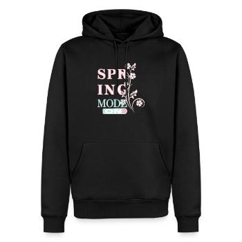 Mode Printemps - Le printemps est là ! - Sweat à capuche Premium bio Homme - noir - Devant - Nico (187cm)