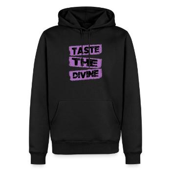gift idea culinary indulgence taste sensations - Männer Premium Bio Hoodie - Schwarz - Vorne - Nico (187cm)
